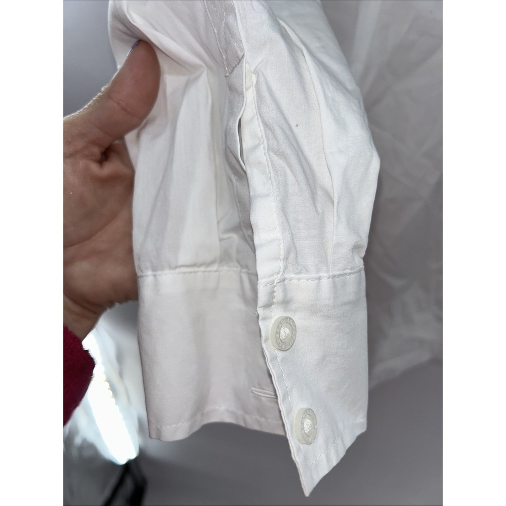 Karl Lagerfeld Paris Button Down Shirt Blouse Size M 100% Cotton Dress Lg Sleeve - Picture 5 of 9